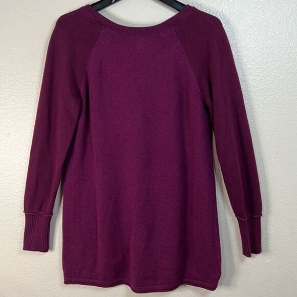 Eddie Bauer Purple V-Neck Sweater Size: M - Picture 5 of 8